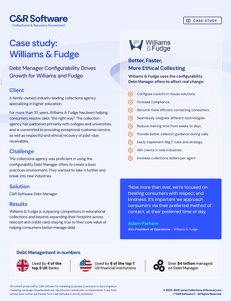 Williams and fudge landing page