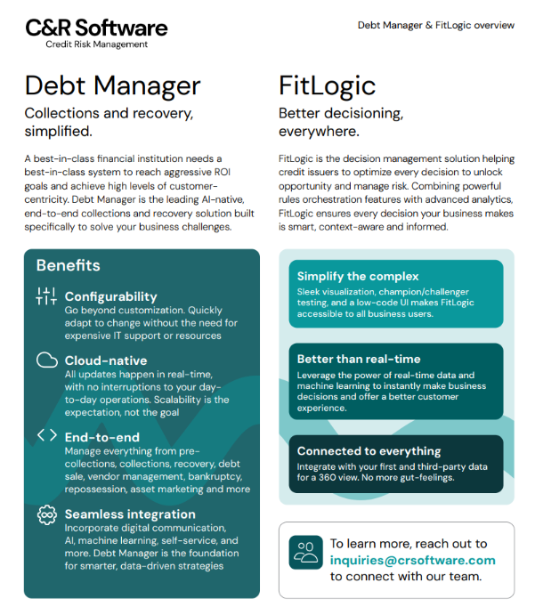 debt manager fitlogic product sheet cover