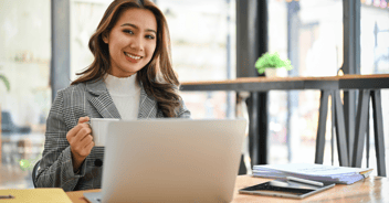 Fintechs collections woman smiling